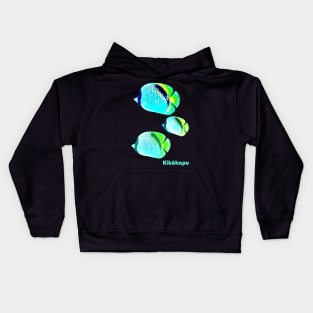 Kikakapu - Tropical Butterflyfish - Hawaiian Fish Kids Hoodie